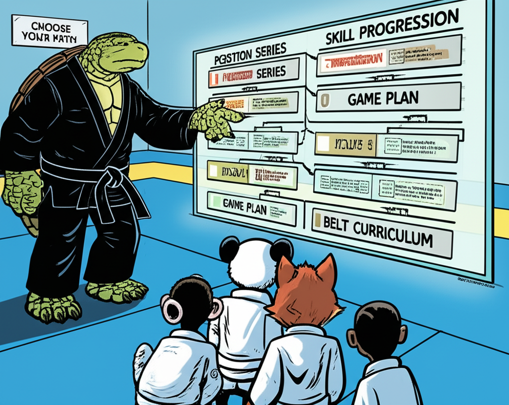AI showing curriculum types - Position Series, Skill Progression, Game Plan, Belt Curriculum