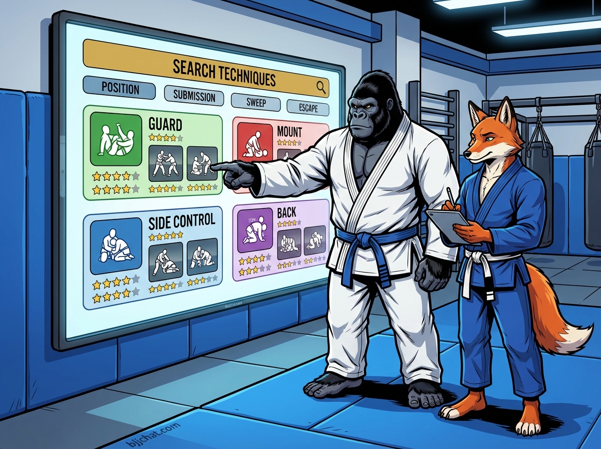 BJJ technique library interface